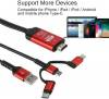 Προσαρμογέας 3 in 1 Mirascreen HDMI 1080P HDTV Cable, 2m Type-C / Micro USB / Lightning Black Προσαρμογέας 3 in 1 Mirascreen HDMI 1080P HDTV Cable, 2m Type-C / Micro USB / Lightning Black